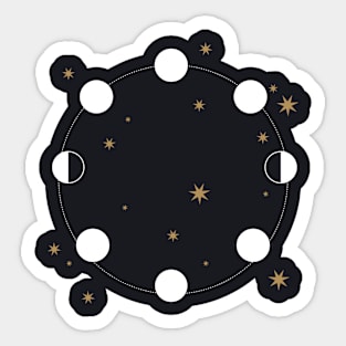 Moon phases cycle light Sticker